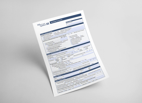 Document de rapport financier ou formulaire administratif