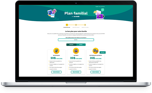 SaaS platform interface on laptop
