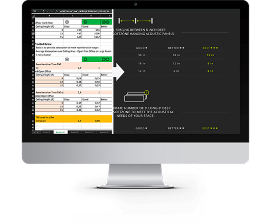 Excel to software transformation interface on computer screen