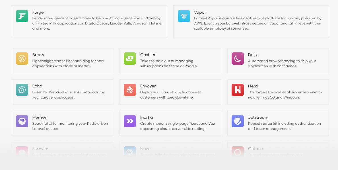 Additional Laravel Tools